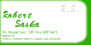 robert saska business card